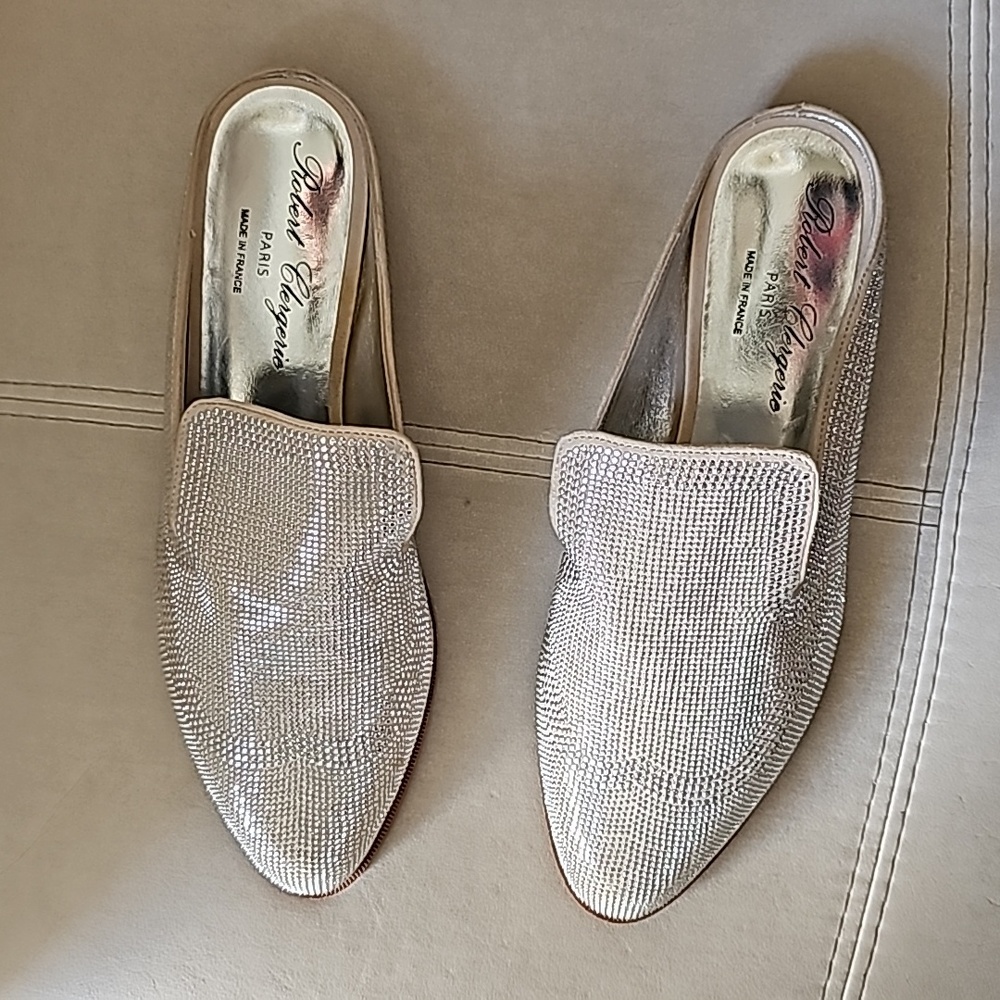 ROBERT CLERGERIE Paris Sparkly Muleshoe - NWOT